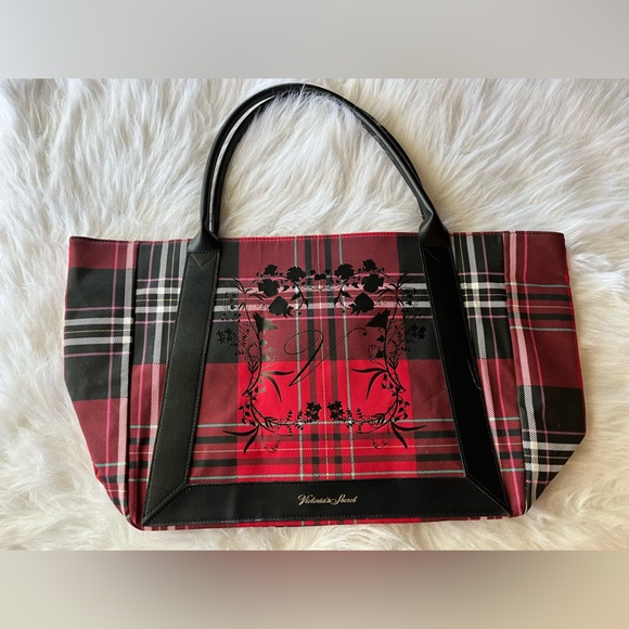 Victoria’ Secret Red Plaid Tote Bag - Picture 1 of 7